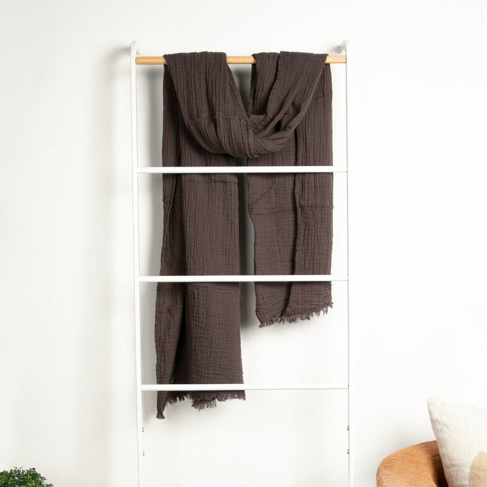 NWT Laude the Label Bubble Gauze Scarf (Carob)